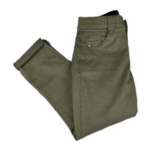 Democracy Jeans Womens Size 2P "Ab"solution Green Ankle Skimmer Petite Skinny